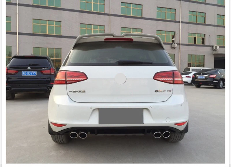 Muffler Exhaust Pipe With Diffuser For VW Golf 7 MK7 2012-2019 Refitted Upgrade To R Style GTI Auto Accessories