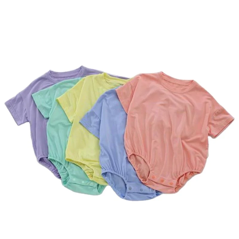 Wholesale Blank Clothes Baby Bubble Romper Bodysuit Summer Short Sleeve ...