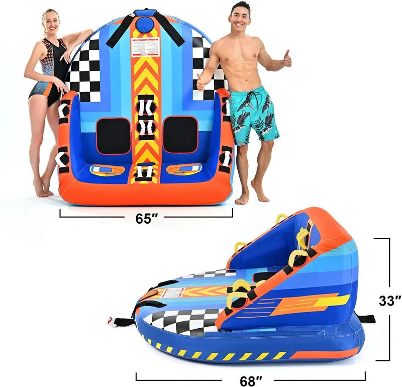 Hifun Customized Inflatable Towable Tubes For Boat 3 Person Inflatable