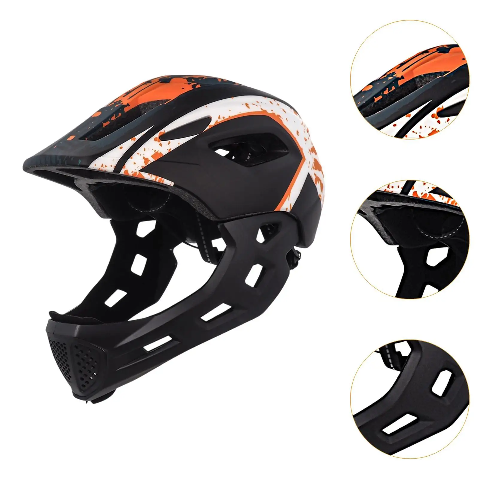 Full Face Childrens Bicycle Helmet With Shockproof Ventilation_voghion.com