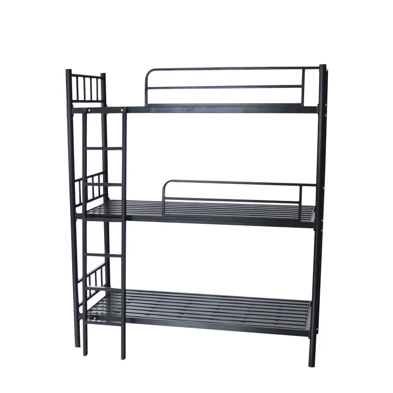 Height Adjustable Three Tier Bed,Triple Bunk Bed,School Student Metal