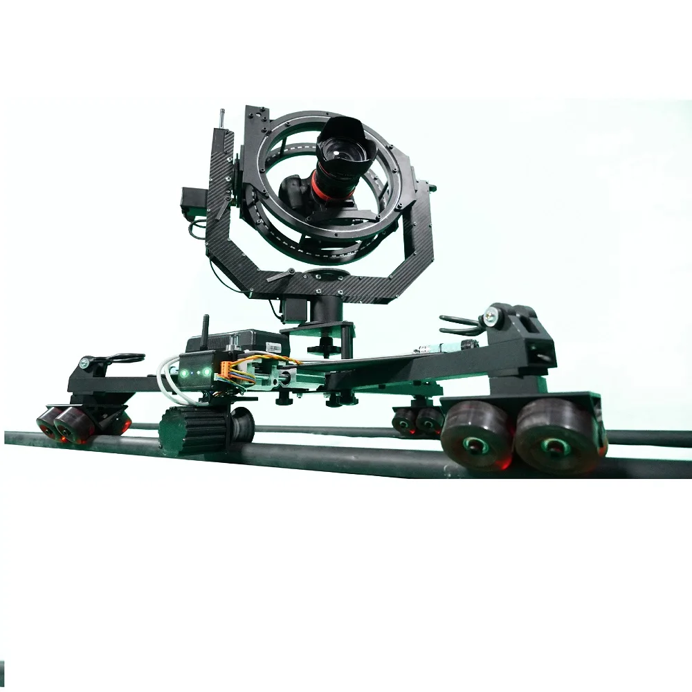 Live Broadcast Electric Motorized Dolly With Tracks And 3d Remote Head