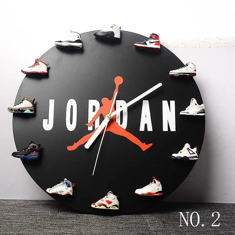 clock with mini sneakers