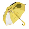 Auto open yellow mickey child cartoon rain kid umbrella