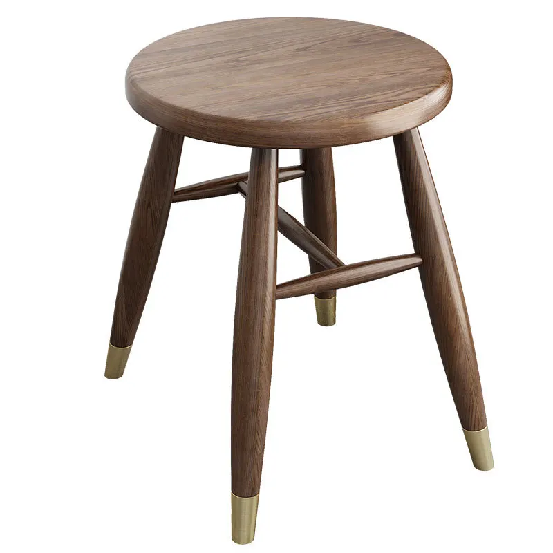 product-BoomDear Wood-solid wood square stool with copper footNordicwoodendining chair solid woodcha-3