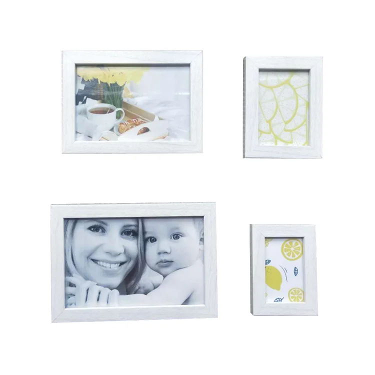 Customized white mini wood picture frame for kids