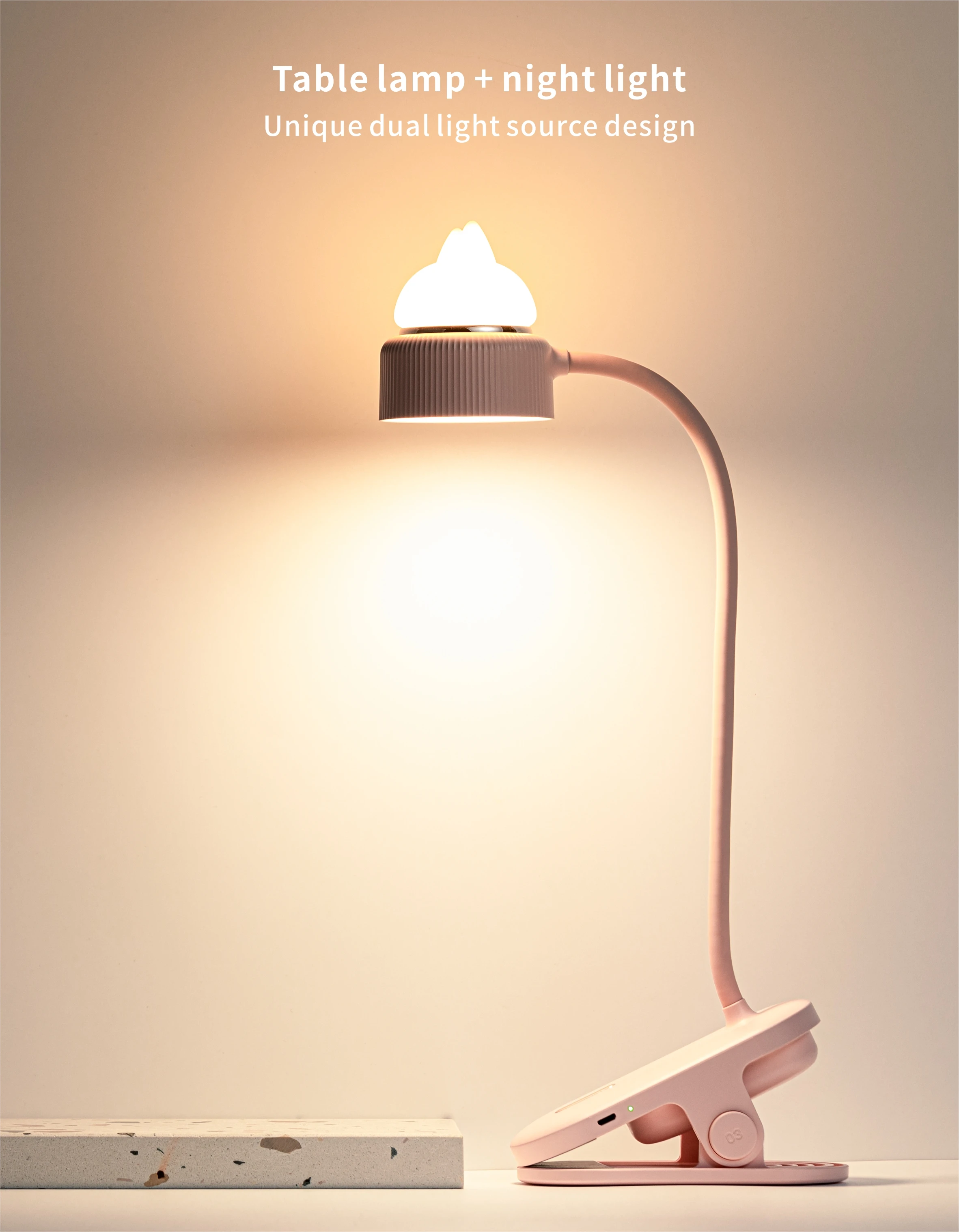 便携式卡通迷你学生护眼多功能台灯带夜灯