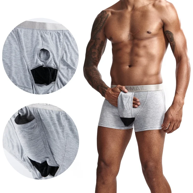Customize Varicocele Men's Underwear Soft Modal Boxer Briefs Low Waist