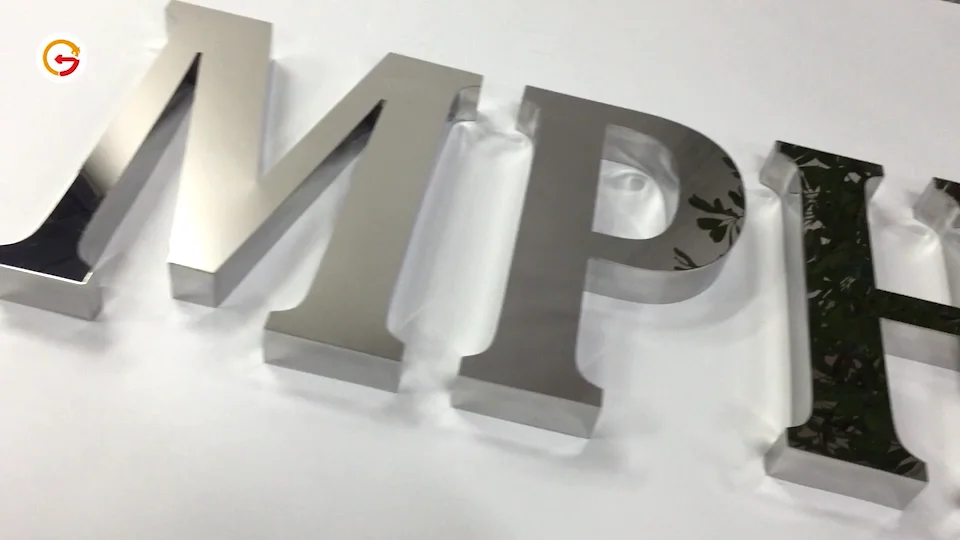 Jaguarsign Custom Letters Mirror Glass Wall Alphabet Letters Stainless