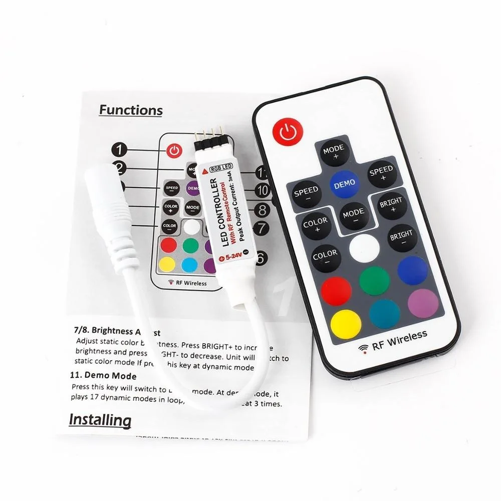 

rf led wireless controller,3 Pieces, Rgb millions color changing