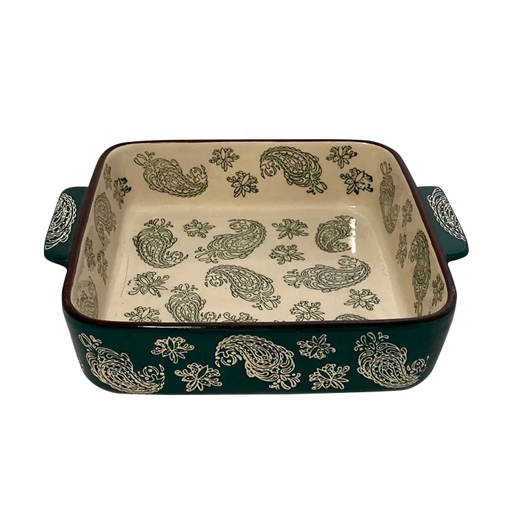 
Customize Logo Ceramic Tray Dish Bakeware For Cooking And Baking 