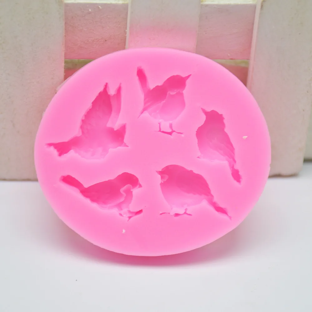 HTHAU Sugarcraft Birds Silicone Mold Fondant Mold Cake Decorating Tools Candy Clay Chocolate Gumpaste Molds Resin Clay Soap Moulds 