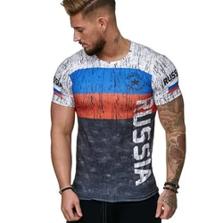 TS06 Fashion 2021 casual sports t-shirt fitness polyester world series slim fit t shirt men 3d print