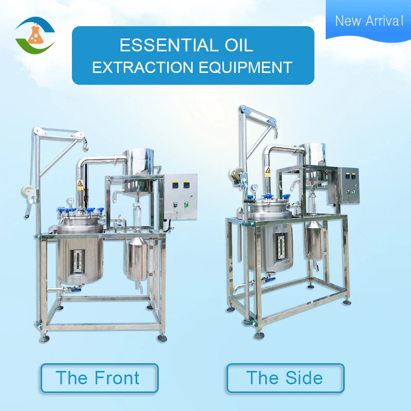 New Steam Distillation 10-200 Liters Essential Oil Extracting Machine for Sale