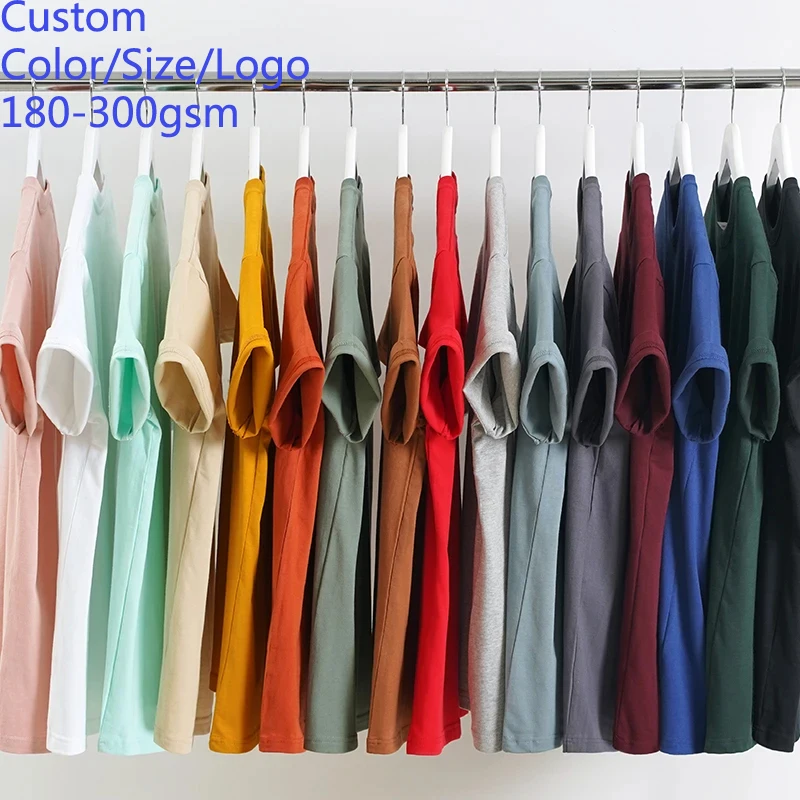 Wholesale High Quality Short-sleeved Blank T-shirt Custom Group Clothing Culture Shirt Printed Logo