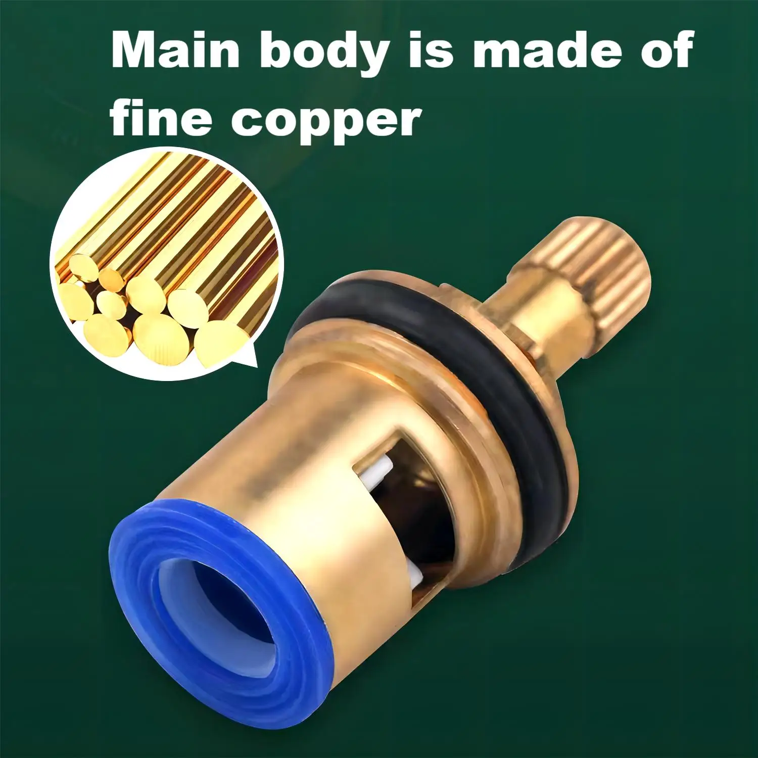 1/2 Brass Faucet Ceramic Cartridge Valve Core Brass Spline Tap Spindle