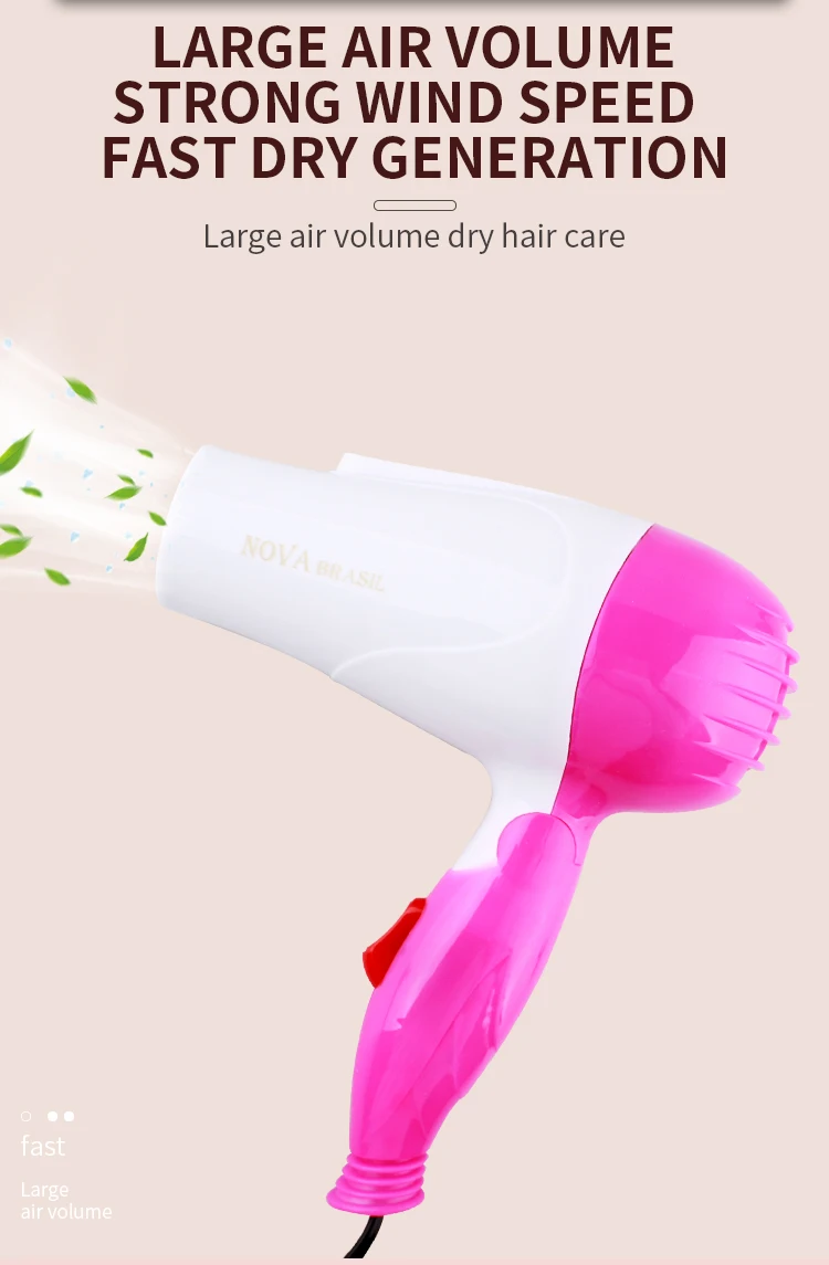 Professional Supplier Wholesale Portable Hair Dryer Fashion Mini Foldable Travel Hair Dryer