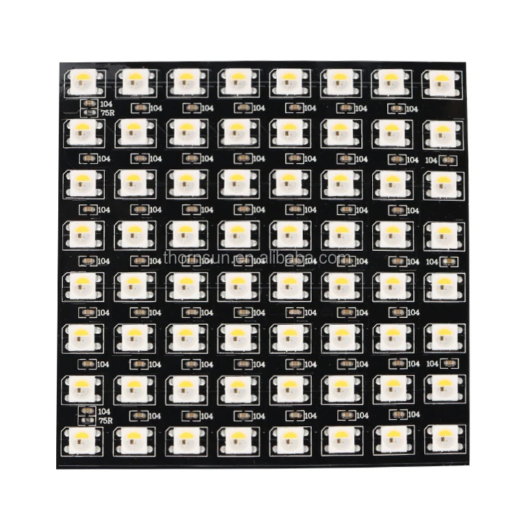 Micro 8cm*8cm rgbw sk6812 led dotstar 10pitch addressable led matrix light