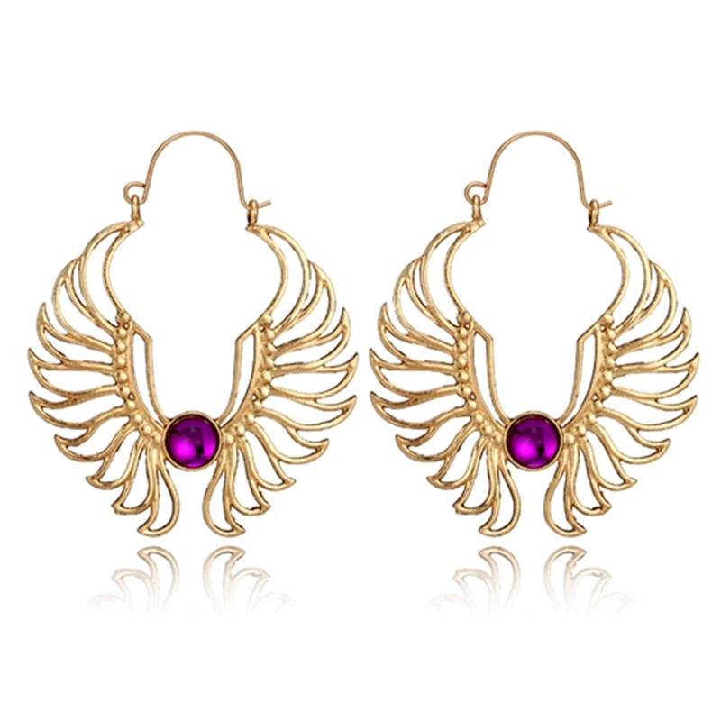 Multi Color Rhinestone Gold Color Drop/Dangle Earrings. Vintage Earrings 