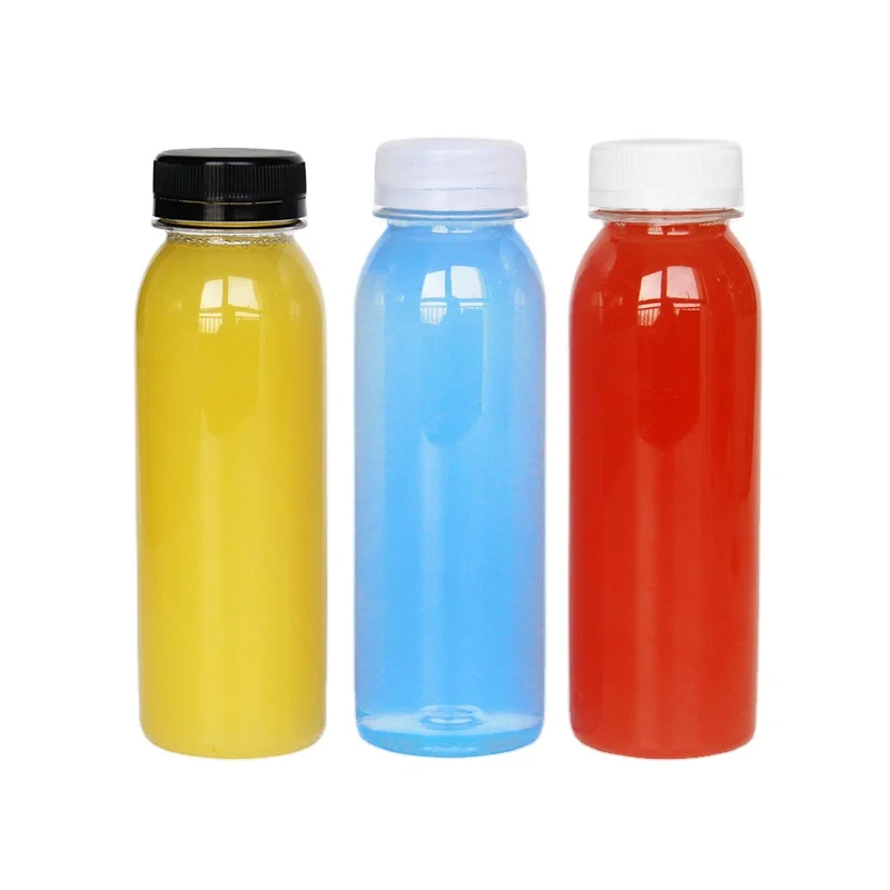 Disposable Clear Round Pet Plastic Juice Bottle With Lid Buy Plastic