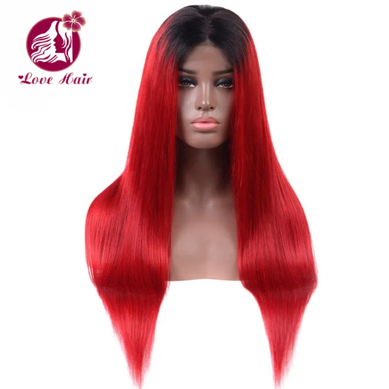 Free Shipping Lace Wig Samples Virgin Malaysian Red Human Hair