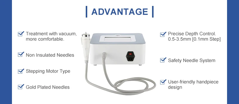 Portable acne remover hair loss fractional rf micro needle microneedle derma pen roller