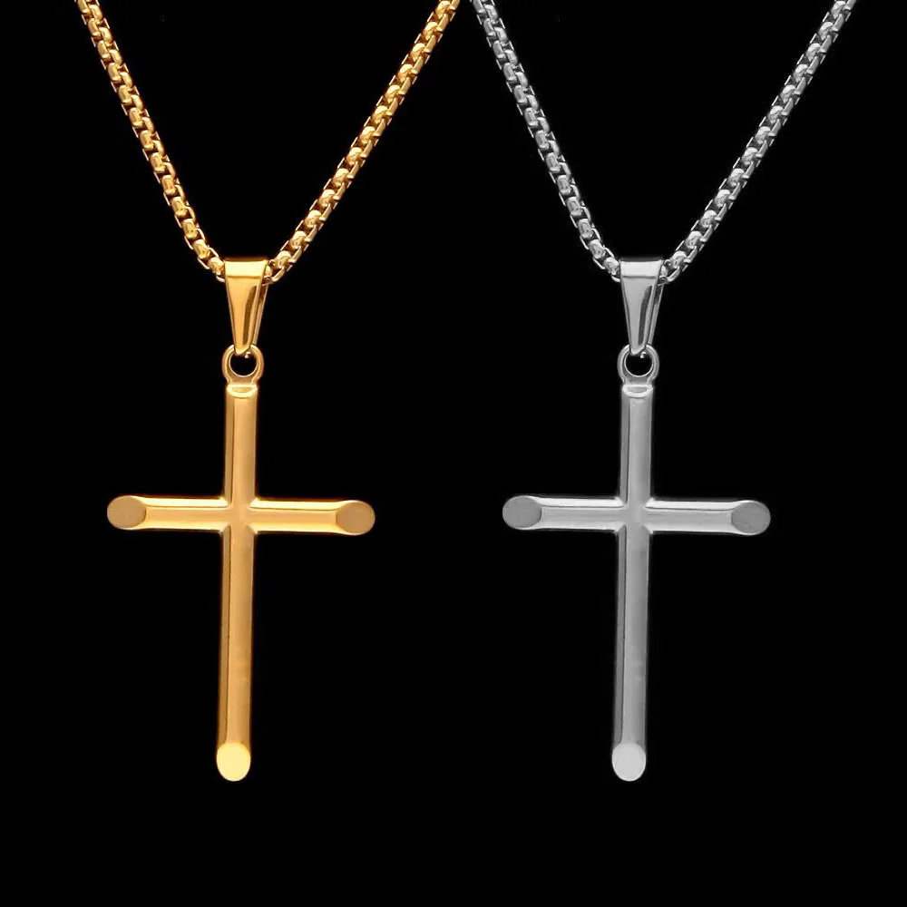 ❤️ 10k selling gold Pendant Cross classic minimalist tube design ❤️