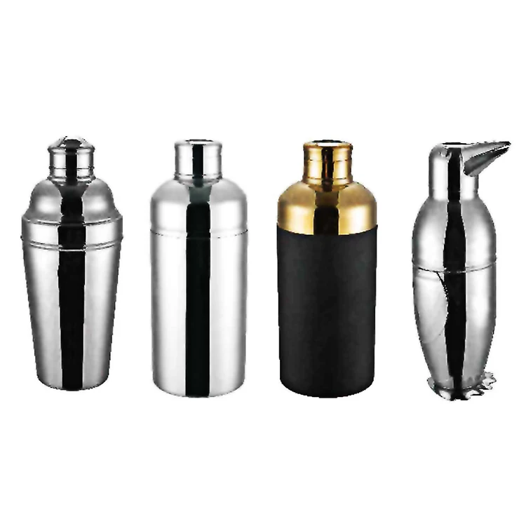 Factory 1000ml Pub Bartender Alcohol Stainless Steel Barware Martini Boston Black Silver Gold Bar Tools Kit Shaker Cocktail