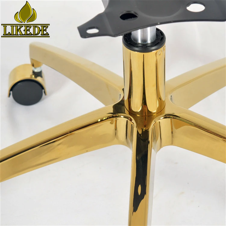 Gold Plated Aluminum Alloy Desk Chair Base Executive Chair Feet