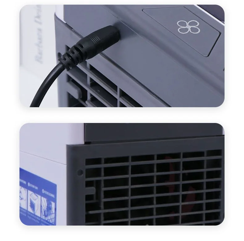 Portable Second-Generation Mini USB Air Cooler Water Cooling Spray Mobile Desktop Small Refrigeration Electric Fan Back