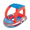 Swim Pool Funny Floating Toy Inflatable Safty Baby Float Seat Boat Car With Sunshade