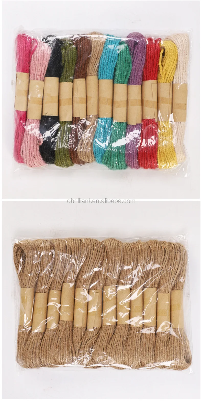 6mm Healifty Natural Jute Twine Rope Packing String for DIY Arts Crafts Gifts Packing Gardening Bundling 10m 