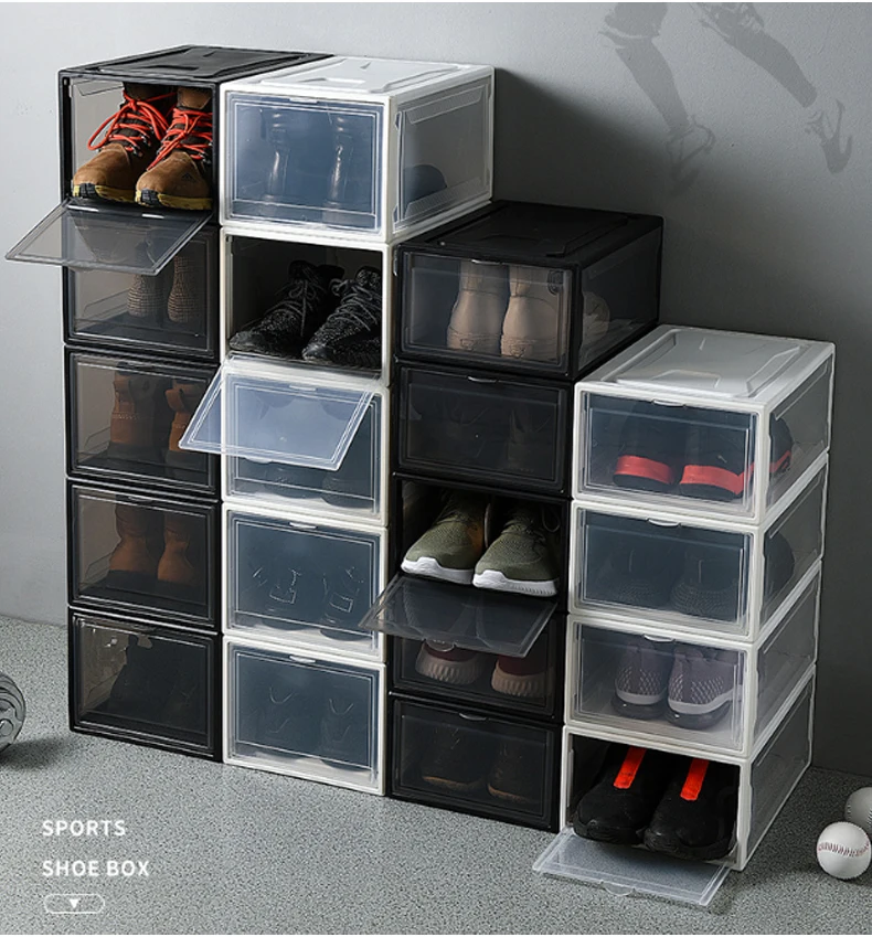 Transparent Shoe Box Storage Box Plastic Shoe Cabinet Aj Large