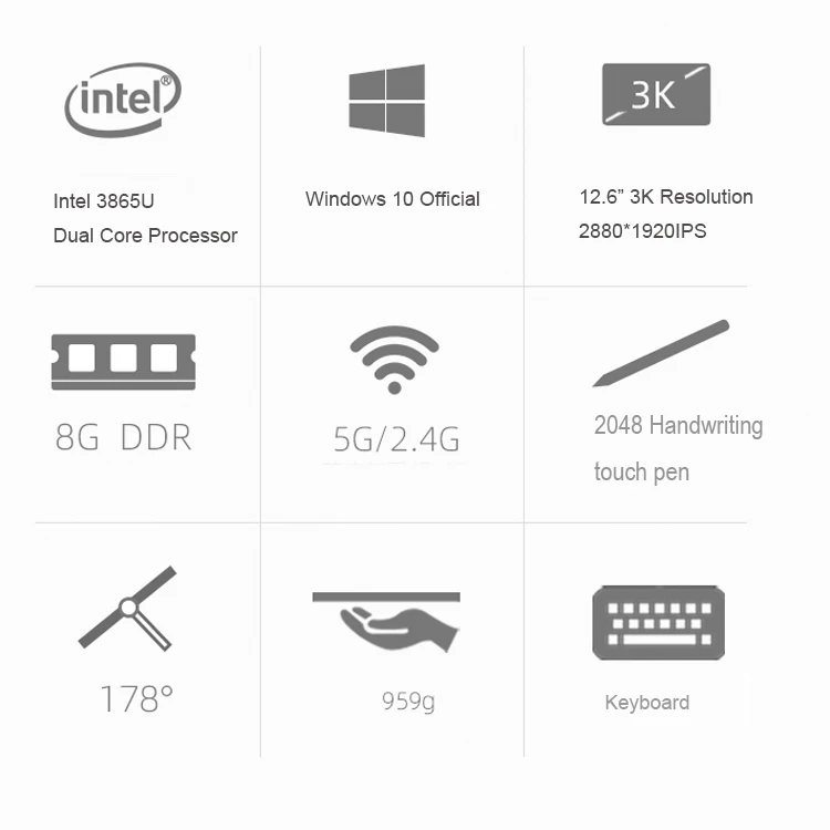 2 in 1 Surface Pro 12.6