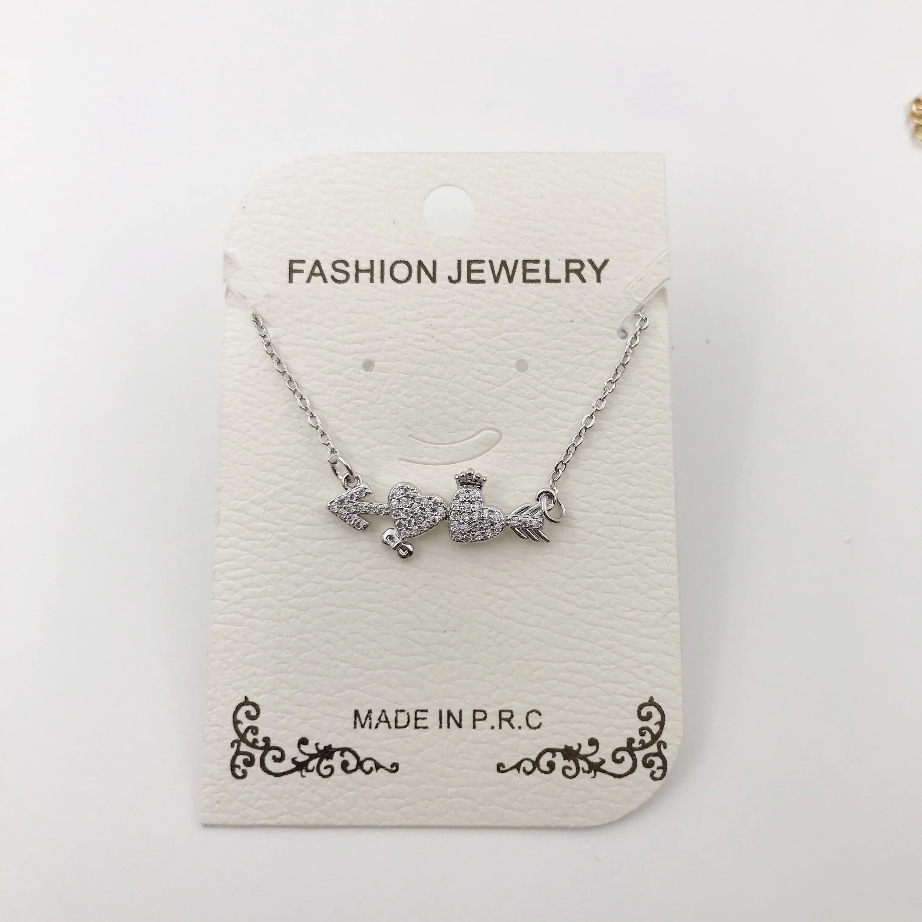 Refiny Perhiasan Simbol Cinta dengan Panah dan Berbentuk Hati Emas Kalung