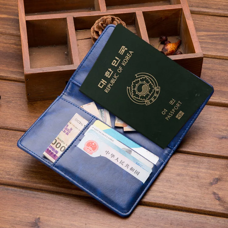 pu leather passport holder