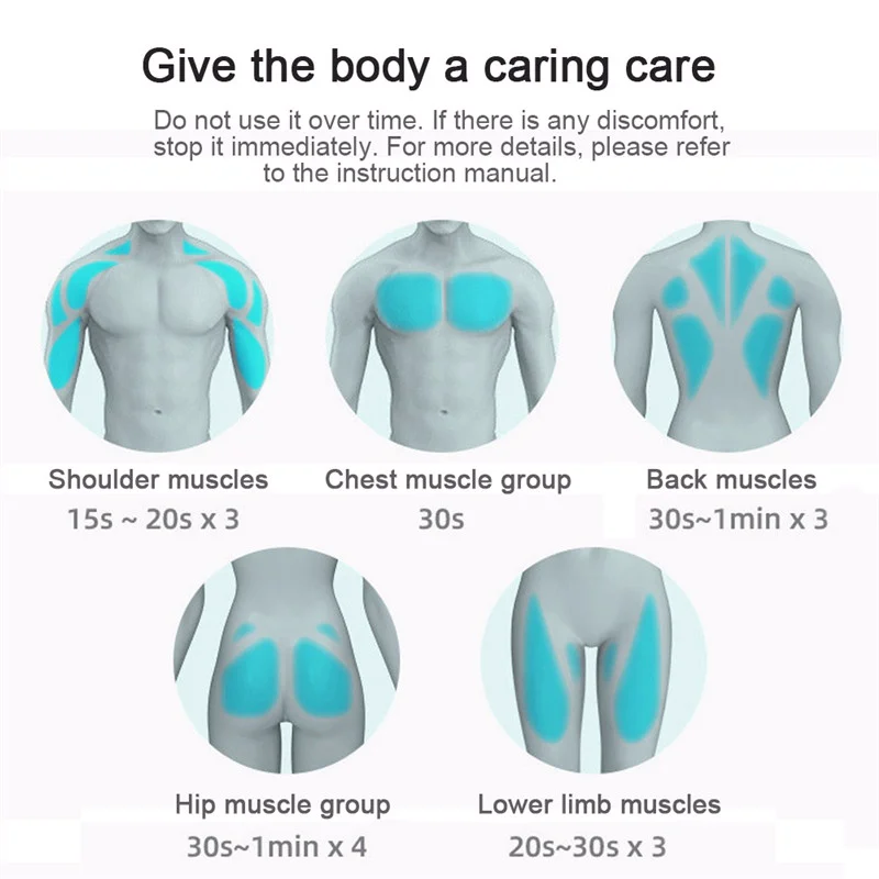 professional 9channeld electronic pulse massager with 10 electrodes and medical slipper