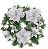 Glitter poinsettia christmas tree ornaments,christmas decorations flower
