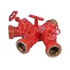 TL brass water dividers fire hydrant coupling connection 3 ways siamese
