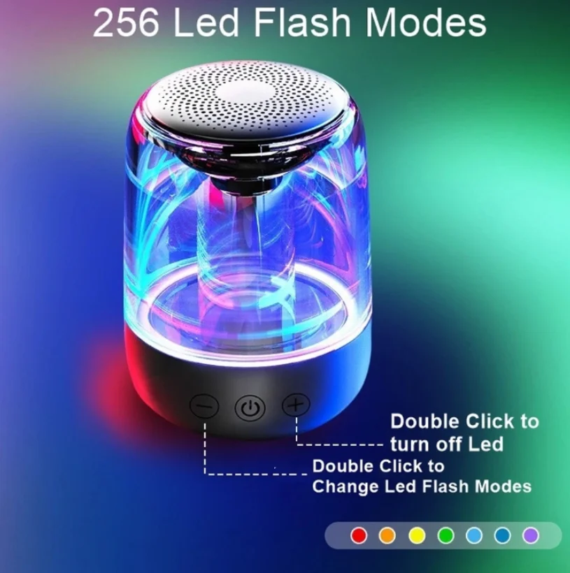 Mini Colorful light Portable Music Sound Box BT 5.0 Speaker Handsfree Outdoor Bass Subwoofer - ANKUX.COM
