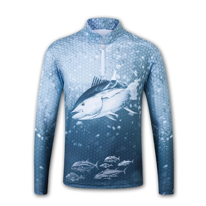 Wholesale Sportswear Fishing Clothing Long Sleeve Shirt Design Your Own Sublimation Fishing Jersey fishing shirt