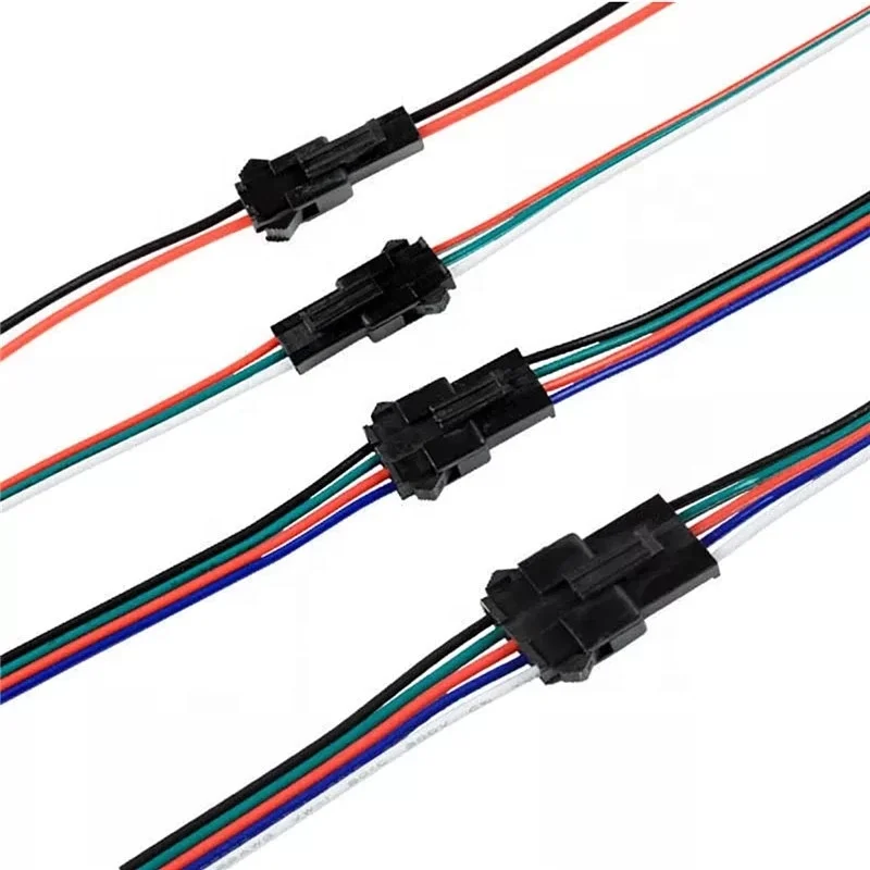 Sm4p 4pin Rgb Connector Wire Cable Male And Female Plug Connector For 3528 5050 Smd Led Strip 4931