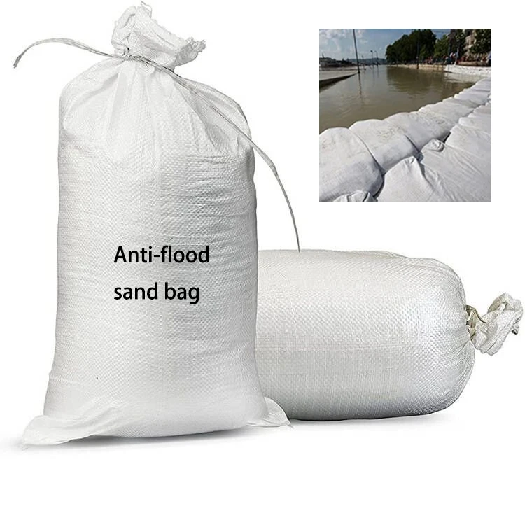 HOT 14x 26 inch PP Woven Polypropylene Flood Protection Bags anti flood Sand bags PP Sacks flood packing bag with drawstring