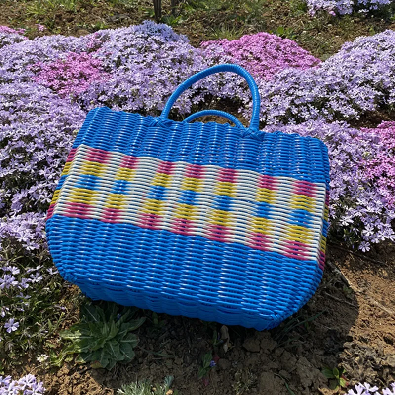 New Arrival Multipurpose Rattan Woven Women Handbags Rattan Picnic