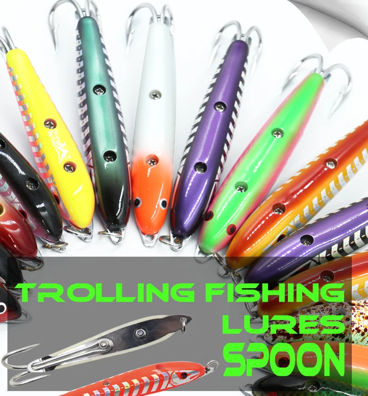 5inch 13cm Salmon Trolling Drone Spoon Metal Stainless Steel Fishing