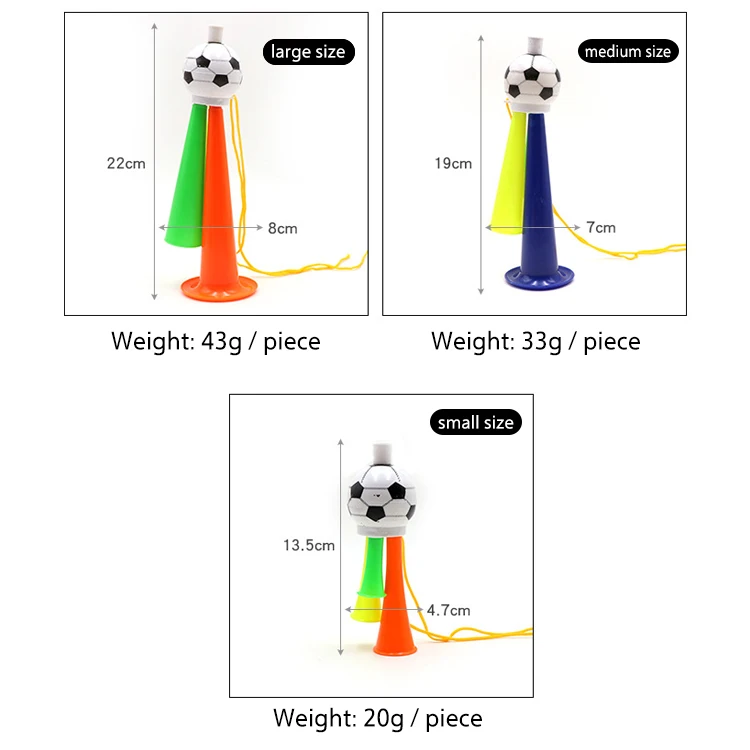 Plastic Soccer Fan Horn Cheering Soccer Football Plastic Horns Worldcup
