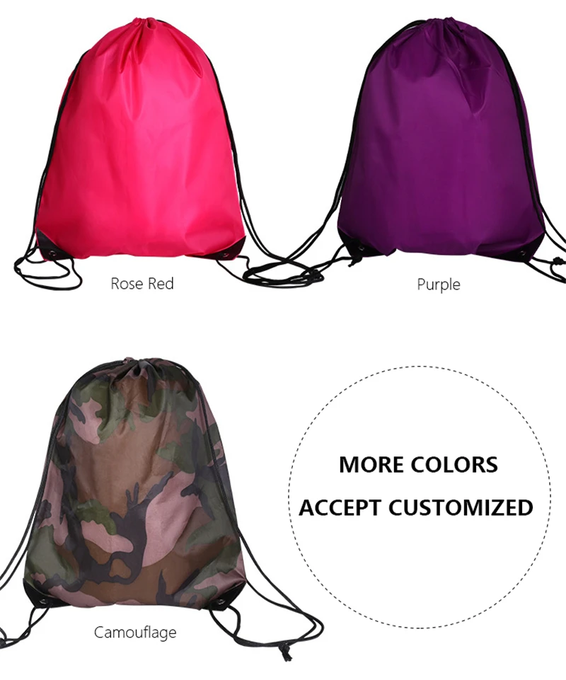 Factory Wholesale Low Price 210d Polyester Drawstring Backpack Bag