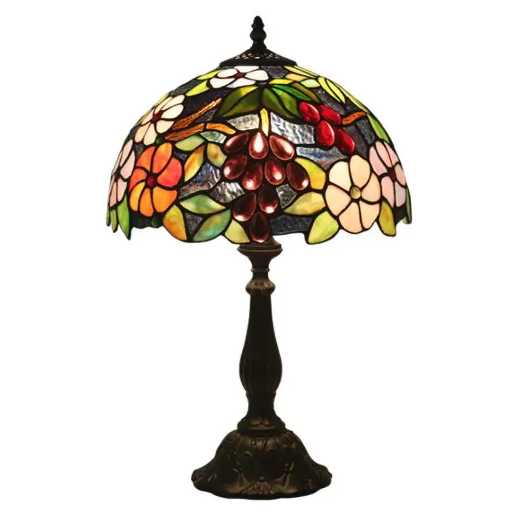 Tiffany grapes lights wholesale price china to decor home table with tiffany lamp