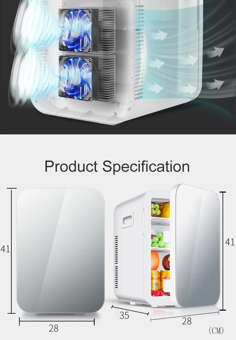 20 Litre Portable Mini Bar Fridge Cosmetic Refrigerator Beauty Mini