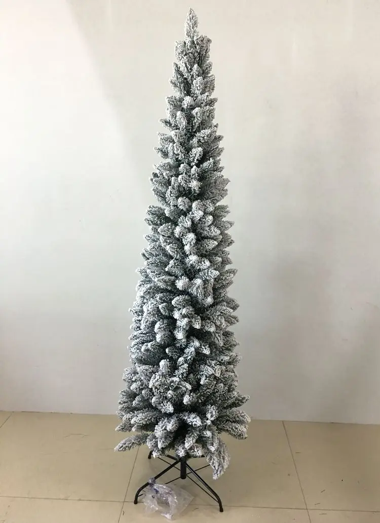 7ft Slim Pvc Snow Flocked Christmas Tree Buy Snow Flocked Christmas